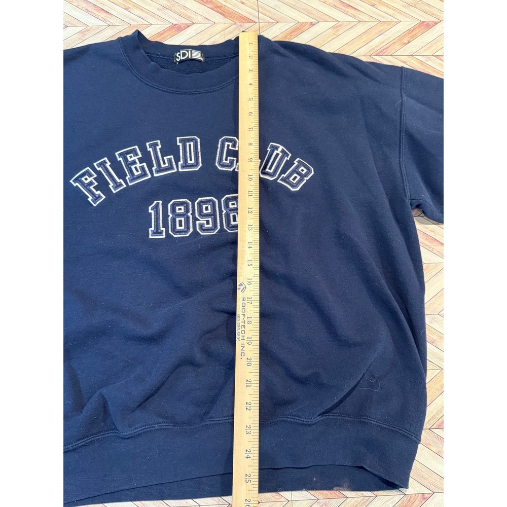 VINTAGE Field Club 1898 Navy Blue Sweatshirt Pullover Crewneck XL VTG Mens Women - Picture 9 of 10